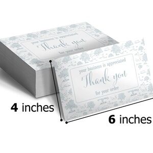 Vintage Thank You Insert Cards 25 Count